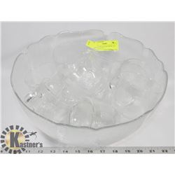 VINTAGE PETAL PUNCHBOWL SET