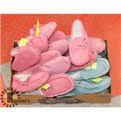 FLAT OF MOCCASIN STYLE KIDS SLIPPERS