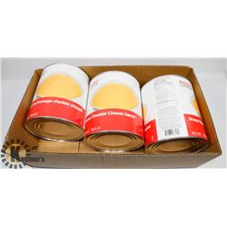 BOX OF COMMERCIAL CHEDDAR CHEESE SAUCE