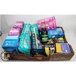 FLAT OF ASSORTED PADS WITH AND EXPIRED SUPPLEMENTS
