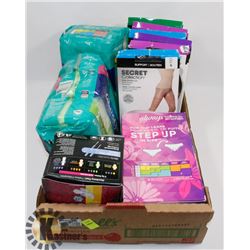 FLAT OF PADS AND PANTYHOSE