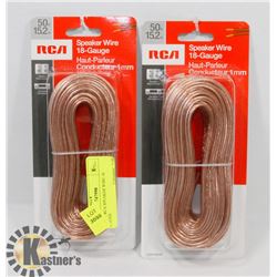 2 NEW RCA SPEAKER WIRE 18 GAUGE