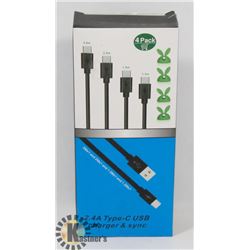 NEW 4 PACK OF CHARGER CABLES