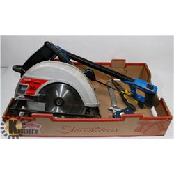 7-1/4" CRAFTSMAN SAW, MASTERCRAFT HACK SAW, TAPE