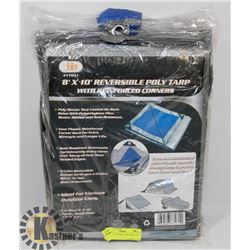 3 NEW POLY TARPS / 8X10-6X8 & 5X7 FEET