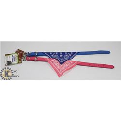 2 NEW BANDANA PET COLLARS/ SMALL
