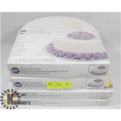 40 CAKE CIRCLES / 24 - 10"  &  16 - 12"