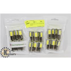 LOT OF 18 NEW RV/AUTO LED BULBS - COOL WHITE
