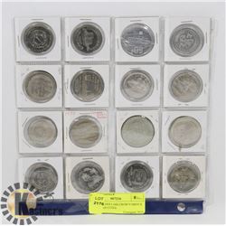 16 TRADE DOLLARS FROM VARIOUS CANADIAN CITIES