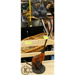 ART METAL CAT FIGURE