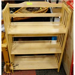 THREE TIER WOODEN SHELVING UNIT