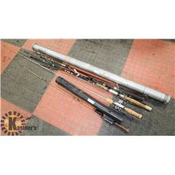 ESTATE BUNDLE OF FISHING RODS AND REELS