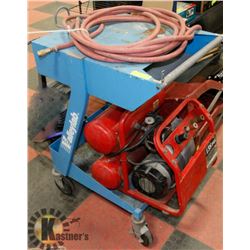 135 PSI AIR COMPRESSOR WITH HOSE, AND BLUE SHOP