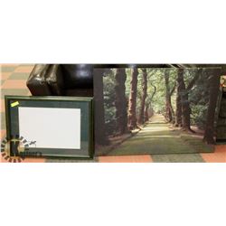 FOREST SCENE STRETCH CANVAS ART (46" X 32") SOLD