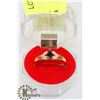 Image 1 : #-41 GENUINE BLUE SAPPHIRE & CZ RING