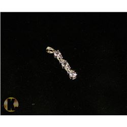 #-65 GENUINE AMETHYST & CZ PENDANT