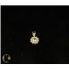 Image 1 : #-74 GENUINE PERIDOT & CZ PENDANT
