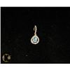 Image 1 : #-87 GENUINE BLUE TOPAZ & CZ PENDANT