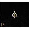 Image 1 : #-76 GENUINE PERIDOT & CZ PENDANT