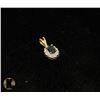 Image 1 : #-71 GENUINE BLUE SAPPHIRE & CZ PENDANT