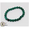 Image 1 : #38-NATURAL MALACHITE & MATTE BEAD BRACELET