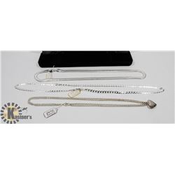 3PC SILVER PLATED 18" CHAINS.