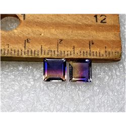 17)  LOT OF 2 MATCHED SQUARE CUT
