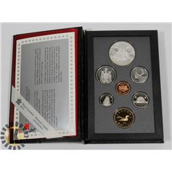 CANADIAN 1989 PROOF SET IN LEATHER CASE, WITH