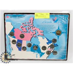 ROYAL CANADIAN MINT 12 QUARTER SET & LOONIE 1867-