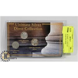 USA SILVER DIME 3 COIN SET "ULTIMATE SILVER DIME