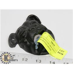 ANTIQUE CAST IRON WALL MOUNT DOG BOTTLE OPENER.