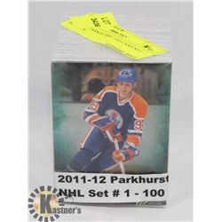2011-12 PARKHURST 100 CARD SET HOCKEY