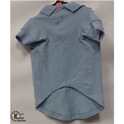 BASIC POLO PET SHIRT BLUE SIZE SMALL/MEDIUM.