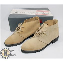 MARIE CLAIRE AMIGO BEIGE SUEDE SZ 6