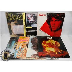 SEVEN HENDRIX, KISS, DOORS LP RECORDS.