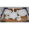Image 1 : SET OF 8 PIECES OF FENTON MILK GLASS, 4