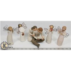LOT OF 5 WILLOW TREE FIGURES:  "THANK