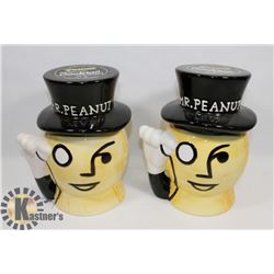 2 PLANTERS MR. PEANUT COOKIE JARS