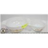 Image 1 : 2PC BUTTERFLY GOLD PYREX BOWL.