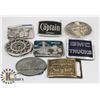 Image 1 : BOX WITH EIGHT BELT BUCKLES.