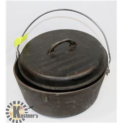 ANTIQUE FINDLAY #9 CAST IRON DUTCH OVEN.