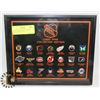 Image 1 : 1980S FRAMED NHL LOGO PINS COLLECTOR EDITION