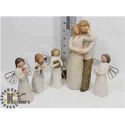 LOT OF 5 WILLOW TREE FIGURES:  "ANGEL