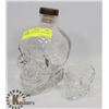 Image 1 : SKULL LIQUOR BOTTLE WITH SHOT GLASS