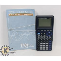 TEXAS INSTRUMENTS TI81 GRAPHING CALCULATOR