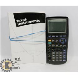 TEXAS INSTRUMENTS TI83 GRAPHING CALCULATOR