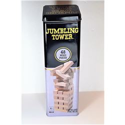 13)  WOODEN JUMBLING TOWER GAME