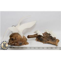 SET OF 2 JOHN PERRY VINTAGE SCULPTURES