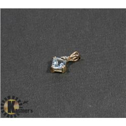#155-GENUINE SKY BLUE TOPAZ PENDANT