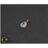 Image 1 : #148-GENUINE SKY BLUE TOPAZ & CZ PENDANT
